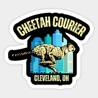 Cheetah courier Sticker